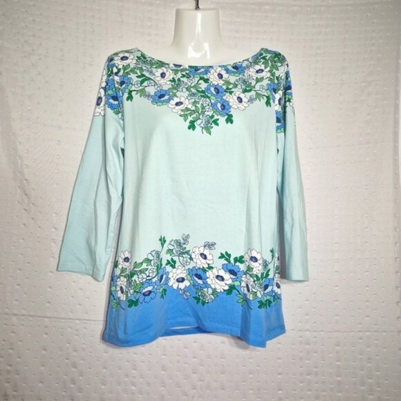 Talbots Women's exquisite floral patterned top Size M - Picture 2 of 9